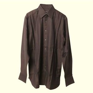 GUCCI Cotton Shirt 16.5 / 42 Dark Brown
Black Harringbon